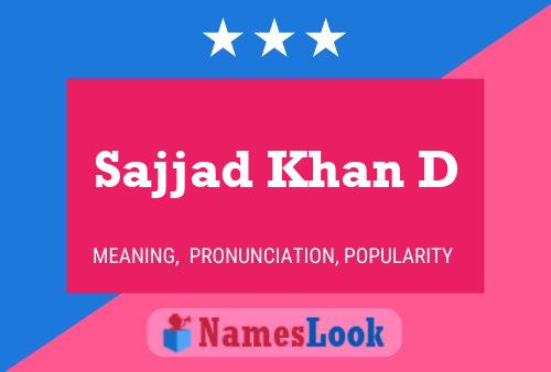 Sajjad Khan D Name Poster