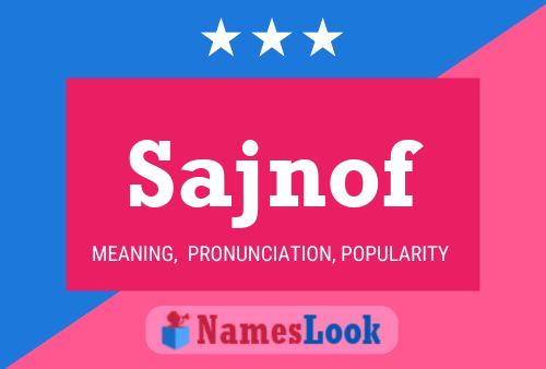 Sajnof Name Poster