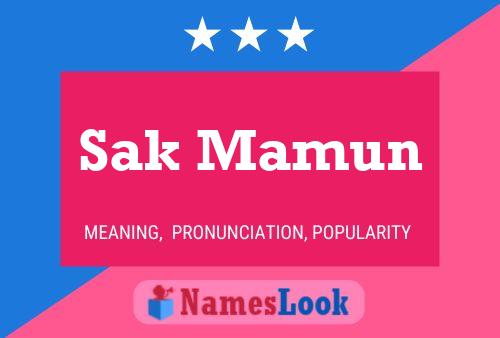 Sak Mamun Name Poster