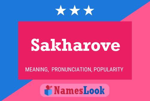 Sakharove Name Poster