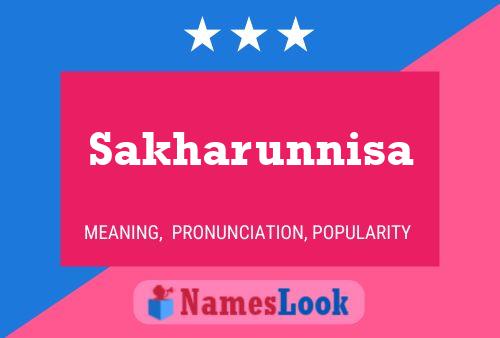 Sakharunnisa Name Poster