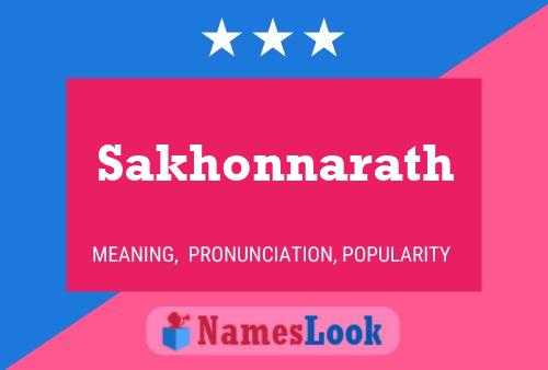 Sakhonnarath Name Poster