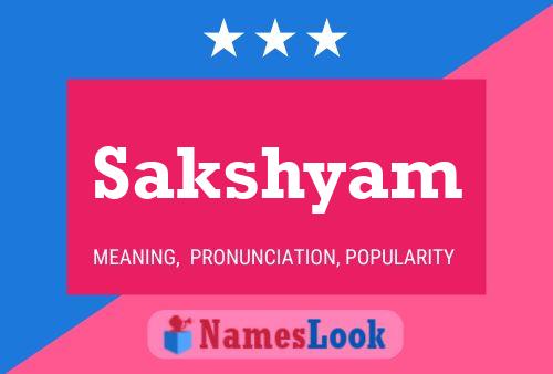 Sakshyam Name Poster