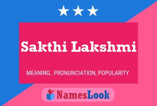 Sakthi Lakshmi Name Poster