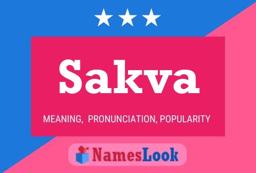 Sakva Name Poster