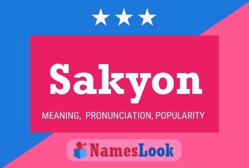 Sakyon Name Poster