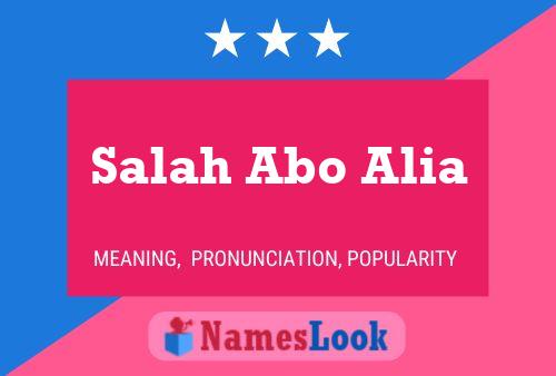 Salah Abo Alia Name Poster