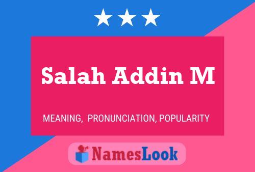 Salah Addin M Name Poster