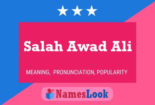 Salah Awad Ali Name Poster