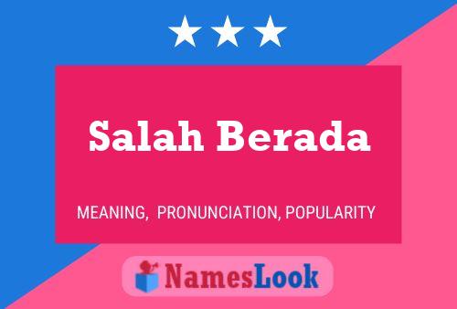 Salah Berada Name Poster