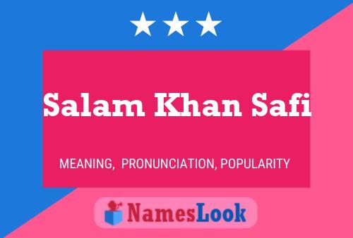 Salam Khan Safi Name Poster