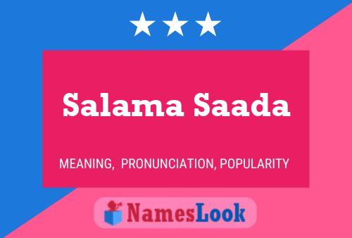 Salama Saada Name Poster