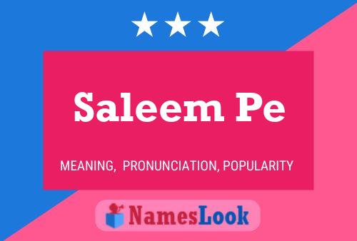 Saleem Pe Name Poster