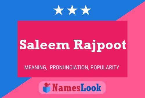 Saleem Rajpoot Name Poster