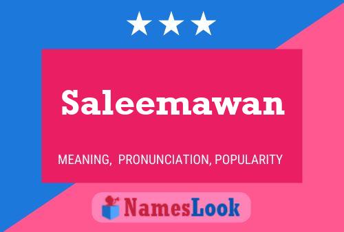 Saleemawan Name Poster