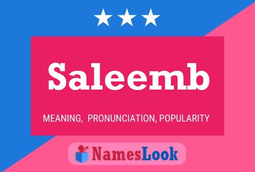 Saleemb Name Poster