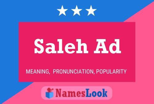 Saleh Ad Name Poster