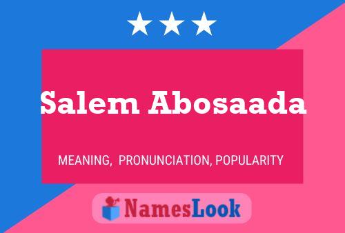 Salem Abosaada Name Poster