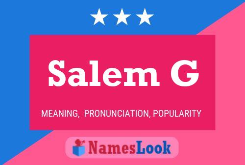 Salem G Name Poster