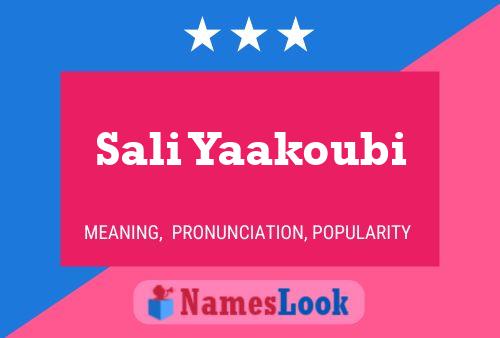 Sali Yaakoubi Name Poster