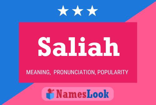 Saliah Name Poster