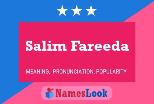 Salim Fareeda Name Poster