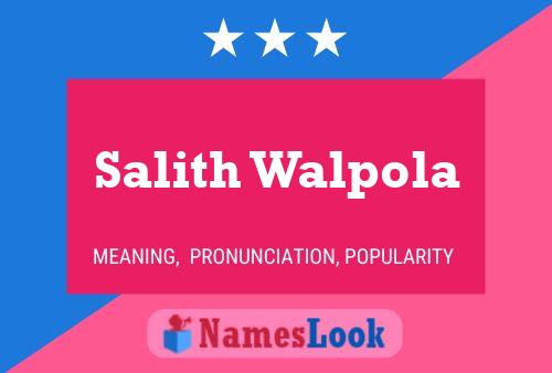 Salith Walpola Name Poster