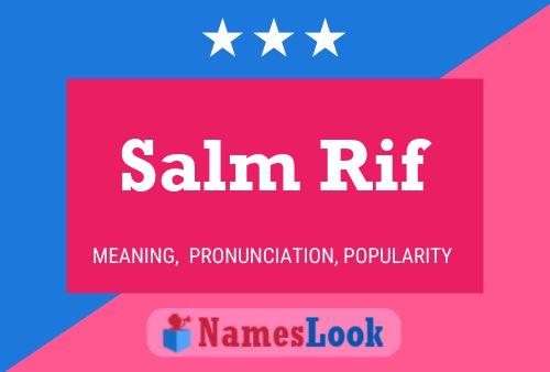 Salm Rif Name Poster