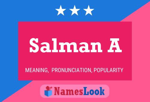 Salman A Name Poster