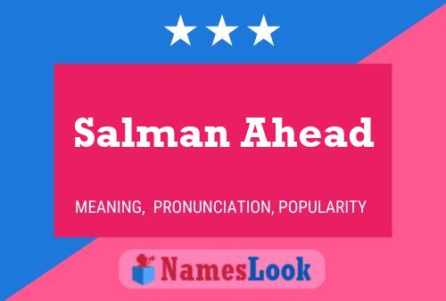 Salman Ahead Name Poster