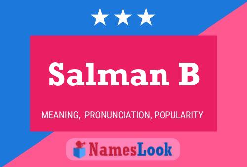 Salman B Name Poster