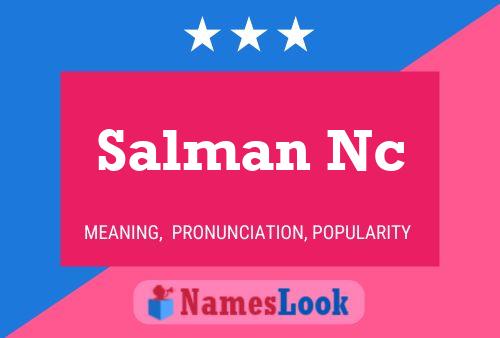 Salman Nc Name Poster