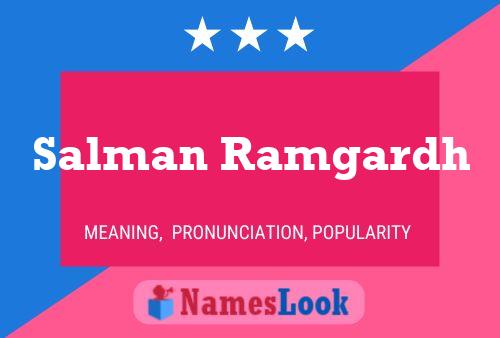 Salman Ramgardh Name Poster