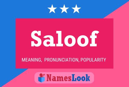 Saloof Name Poster