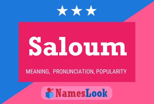 Saloum Name Poster