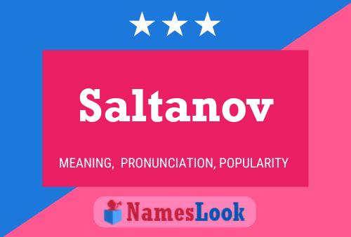 Saltanov Name Poster