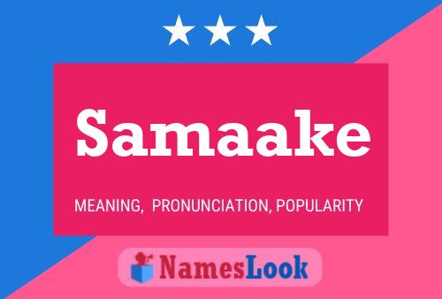 Samaake Name Poster