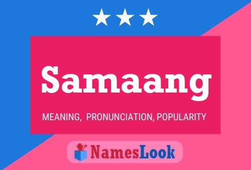 Samaang Name Poster