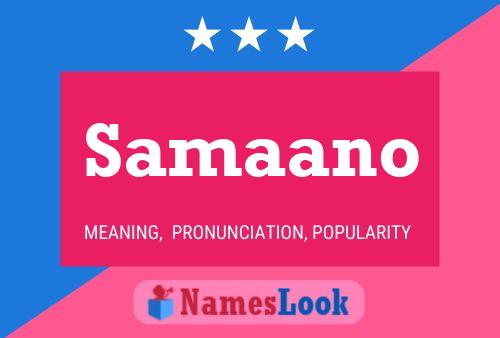 Samaano Name Poster