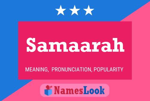 Samaarah Name Poster