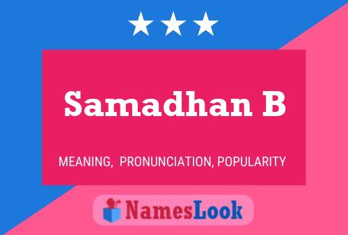 Samadhan B Name Poster