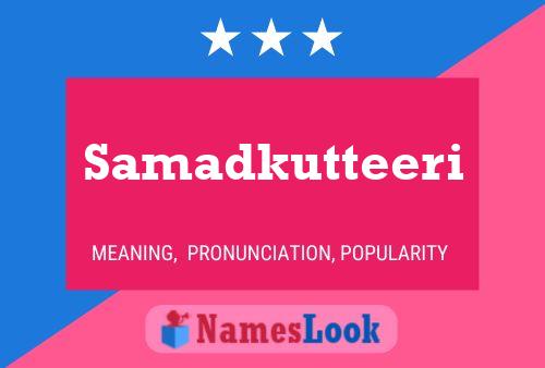 Samadkutteeri Name Poster