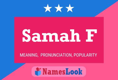 Samah F Name Poster