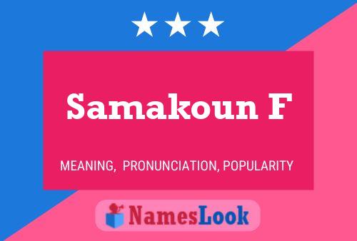 Samakoun F Name Poster