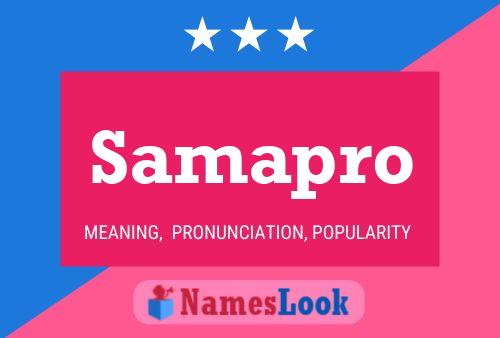 Samapro Name Poster