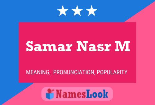 Samar Nasr M Name Poster