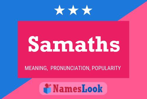 Samaths Name Poster