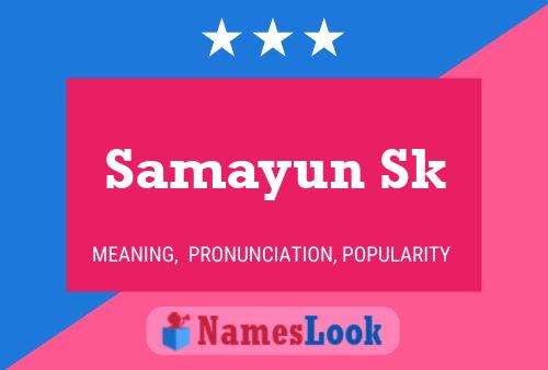 Samayun Sk Name Poster