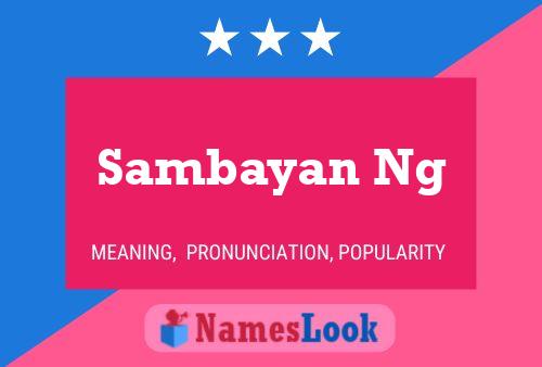 Sambayan Ng Name Poster