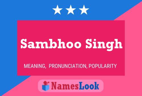 Sambhoo Singh Name Poster